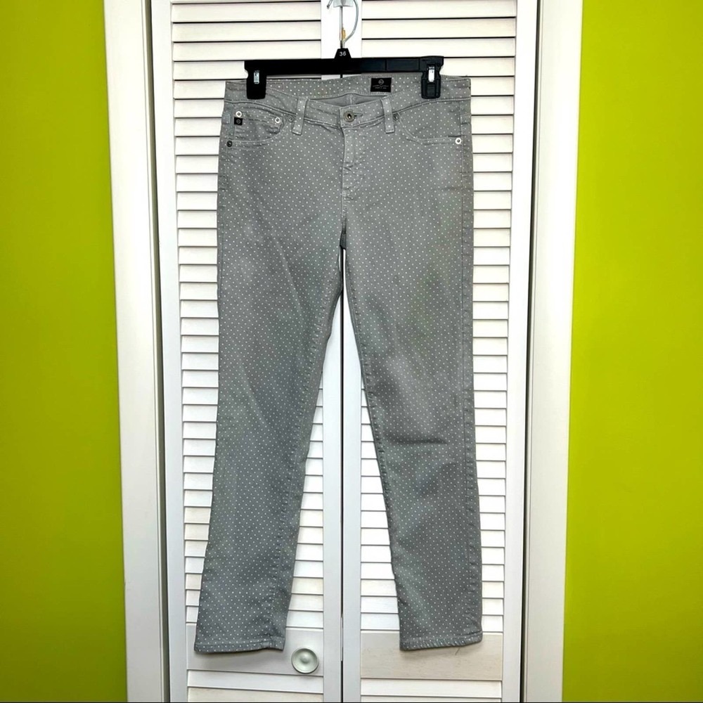 AG Adriano Goldschmied Gray Polka Dot Women's Jeans